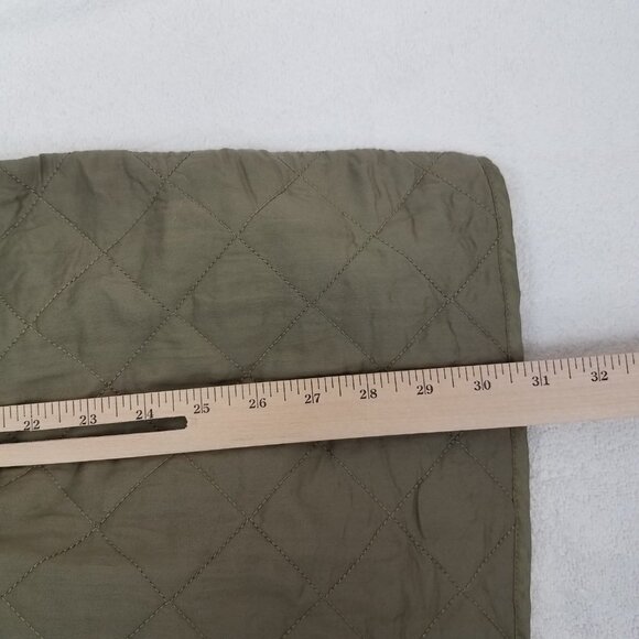 NEW Billabong Size L Piece Out quilted belted longline Jacket in Sage Green - Picture 12 of 13